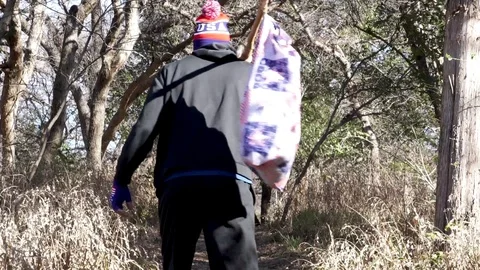 The homeless trail Stock Footage 125492925