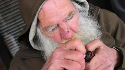 Homeless War Veteran Sequence Stock Footage 607716