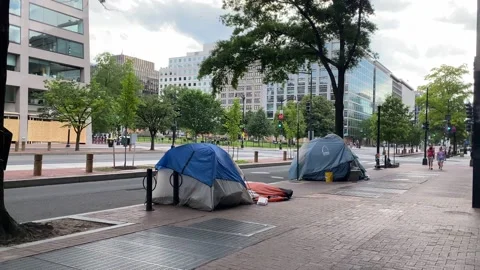 Homelessness in Washington, DC 스톡 동영상 131905327