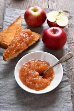 Homemade apple jam Stock Photos