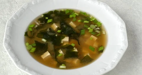 Homemade authentic miso soup. 스톡 동영상 296627475