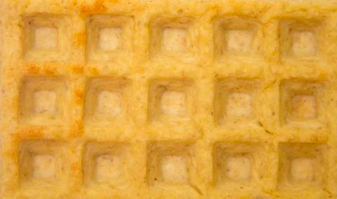 Homemade Background of Rectangle Waffles Stock Photos
