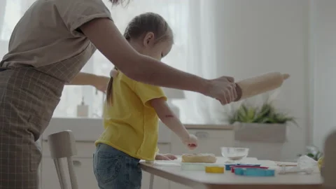 Homemade baking with a child Stock Footage 148191910