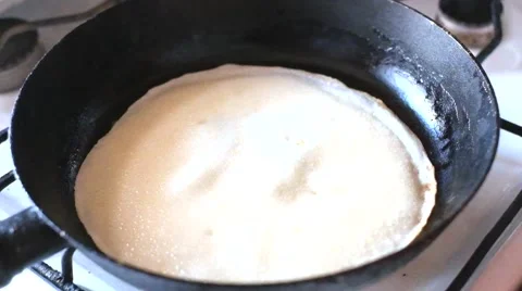 Homemade baking pancakes Stock Footage 61233405