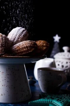 Homemade biscuits madeleines Stock Photos
