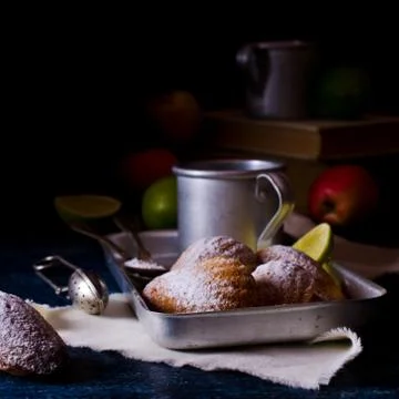 Homemade biscuits madeleines Foto stock