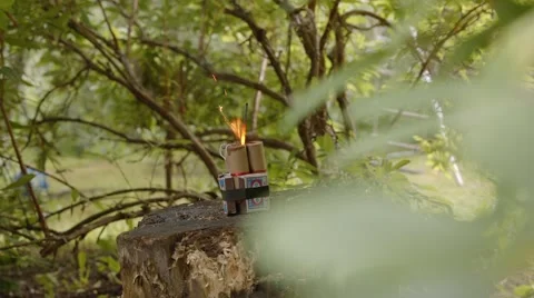 Homemade bomb explode Stock Footage 44448085