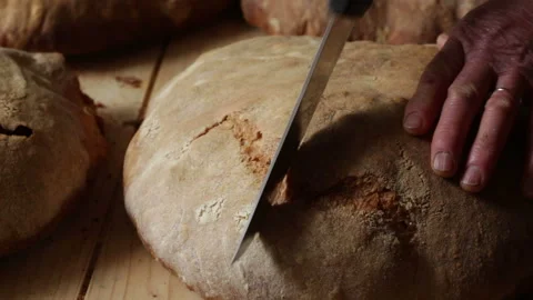 Homemade Bread With The Ancient Method Stock Footage 152773767