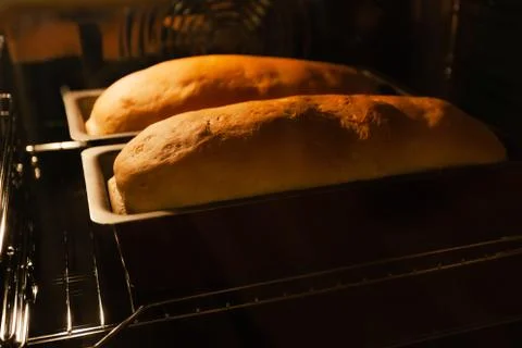 Homemade bread is baked Stock Photos