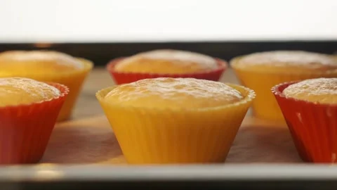 Homemade bread baking in oven. Bread is raised and baked. Organic fresh bread Stock Footage 272449889