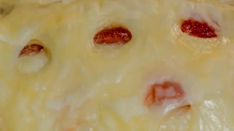 Homemade bread baking in oven. Bread is raised and baked. Organic fresh bread. Video stock 336576844