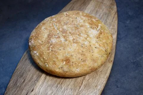 Homemade bread on board Stock Photos