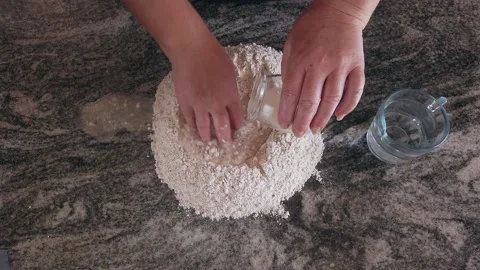 Homemade bread dough Stock Footage 195981895