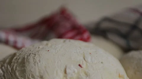 Homemade bread dough set to rise Video stock 43811048