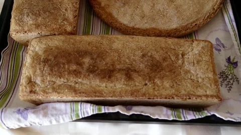 Homemade bread Stock Footage 75467171