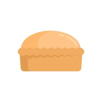 Homemade bread icon, flat style Stock Illustration