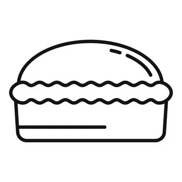 Homemade bread icon, outline style Illustrazione stock
