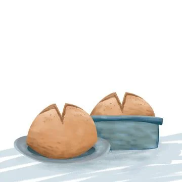 Homemade bread illustration Stock Illustration