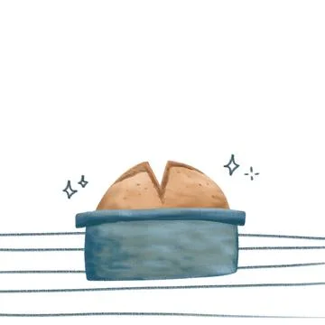 Homemade bread illustration Stock Illustration