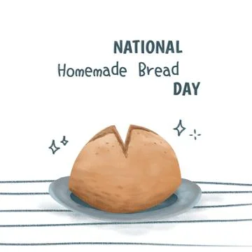 Homemade bread illustration Stock Illustration
