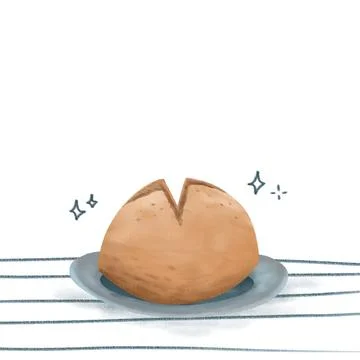 Homemade bread illustration Stock Illustration