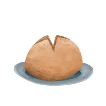 Homemade bread illustration Stock Illustration