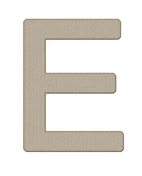 Homemade bread letter E alphabet on white background イラスト素材