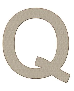 Homemade bread letter Q alphabet on white background Stock Illustration