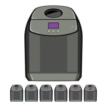 Homemade bread maker cartoon vector graphic Stock Illustration