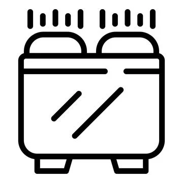 Homemade bread maker machine icon outline vector. Fresh loaf food Stockillustratie