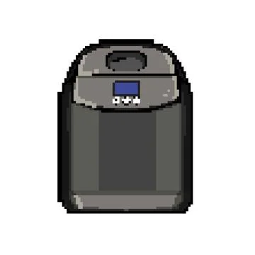 Homemade bread maker pixel art vector illustration 스톡 일러스트