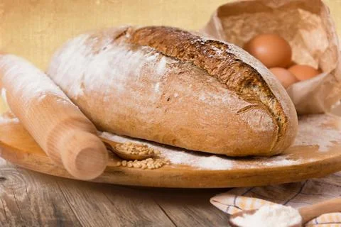Homemade bread. Stock Photos