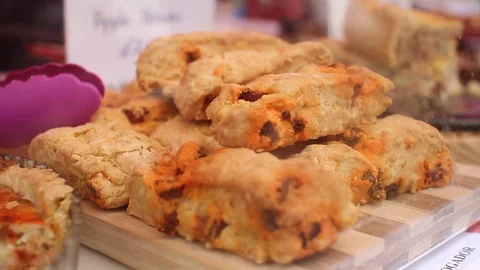 Homemade bread, pie, cookies Stock Footage 104167591