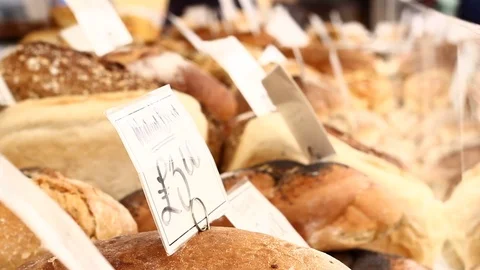 Homemade bread, pull focus Stock Footage 104167610