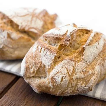 Homemade bread on the table Stock Photos