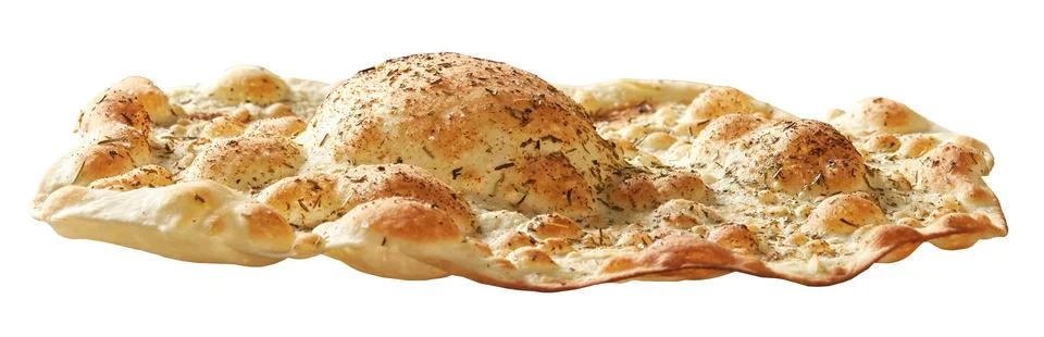 Homemade bread. Thin flatbread with herbs. Homemade pastry, thin focaccia. .. Фото