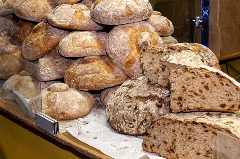 Homemade bread without preservatives. Stock Photos