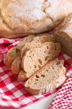 Homemade bread without yeast Stock Photos