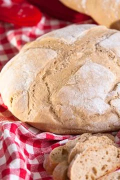 Homemade bread without yeast Stock Photos