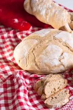 Homemade bread without yeast Stock Photos
