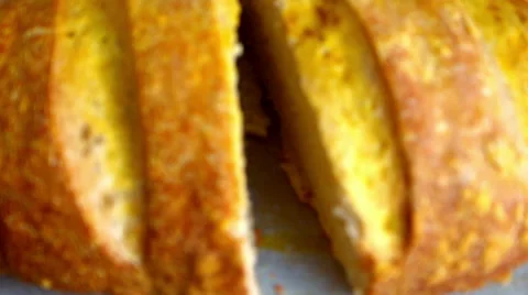 Homemade Bread zoom to wide Video stock 58935203