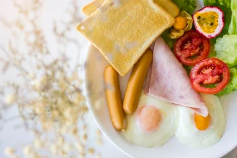Homemade breakfast close up Stock Photos