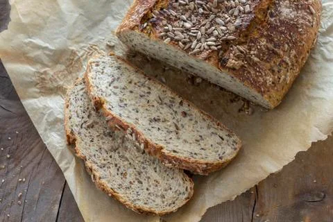 Homemade brown bread Stock Photos