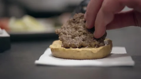 Homemade burger Stock Footage 145850783