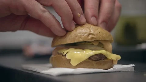 Homemade burger 스톡 동영상 145850808