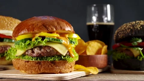 Homemade burgers Stock Footage 201680167
