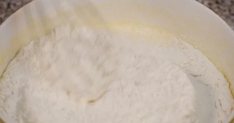 Homemade cake dough preparation Stock Footage 129152111