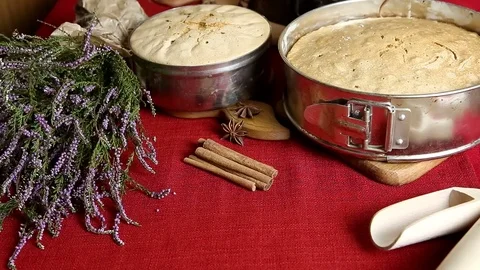 Homemade cakes, biscuit baking. Stock Footage