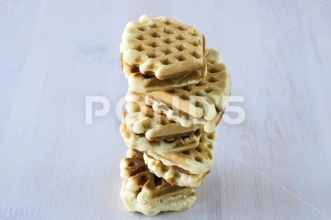 Homemade cakes, molded shortcrust pastry with jam for diet food Stock Photos