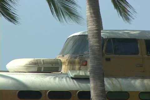 Homemade camper van close up Video stock 9468339